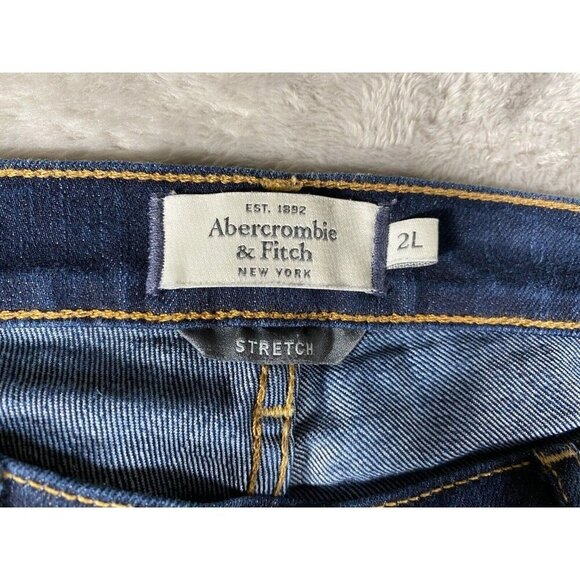Abercrombie & Fitch Emma Low Rise Jeans Stretch Dark Wash Bootcut Size 2L - Picture 8 of 16